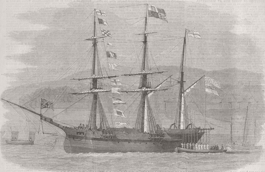 ARCTIC. Discovery ship Resolute 1856 old antique vintage print picture